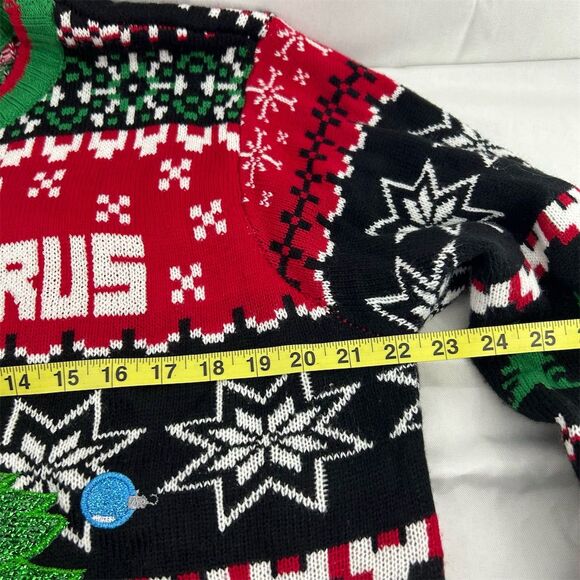 Celebrate Together Men's Tree Rexosaurus Ugly Christmas Sweater Large - Picture 7 of 8